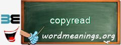 WordMeaning blackboard for copyread